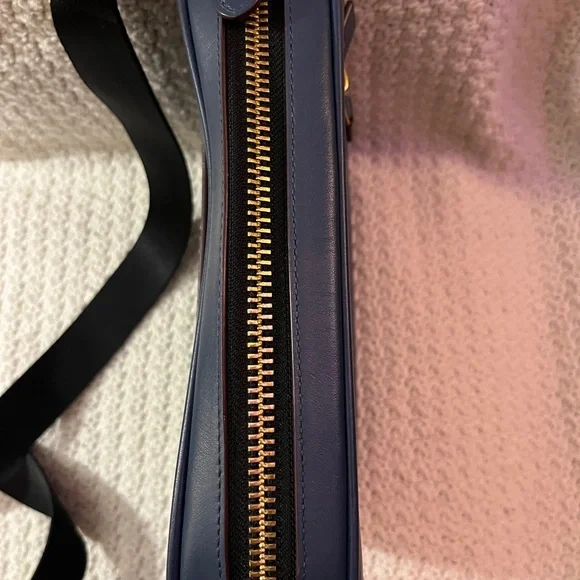 Coach Blue Leather Dylan 27 Messenger Briefcase - Picture 4 of 7